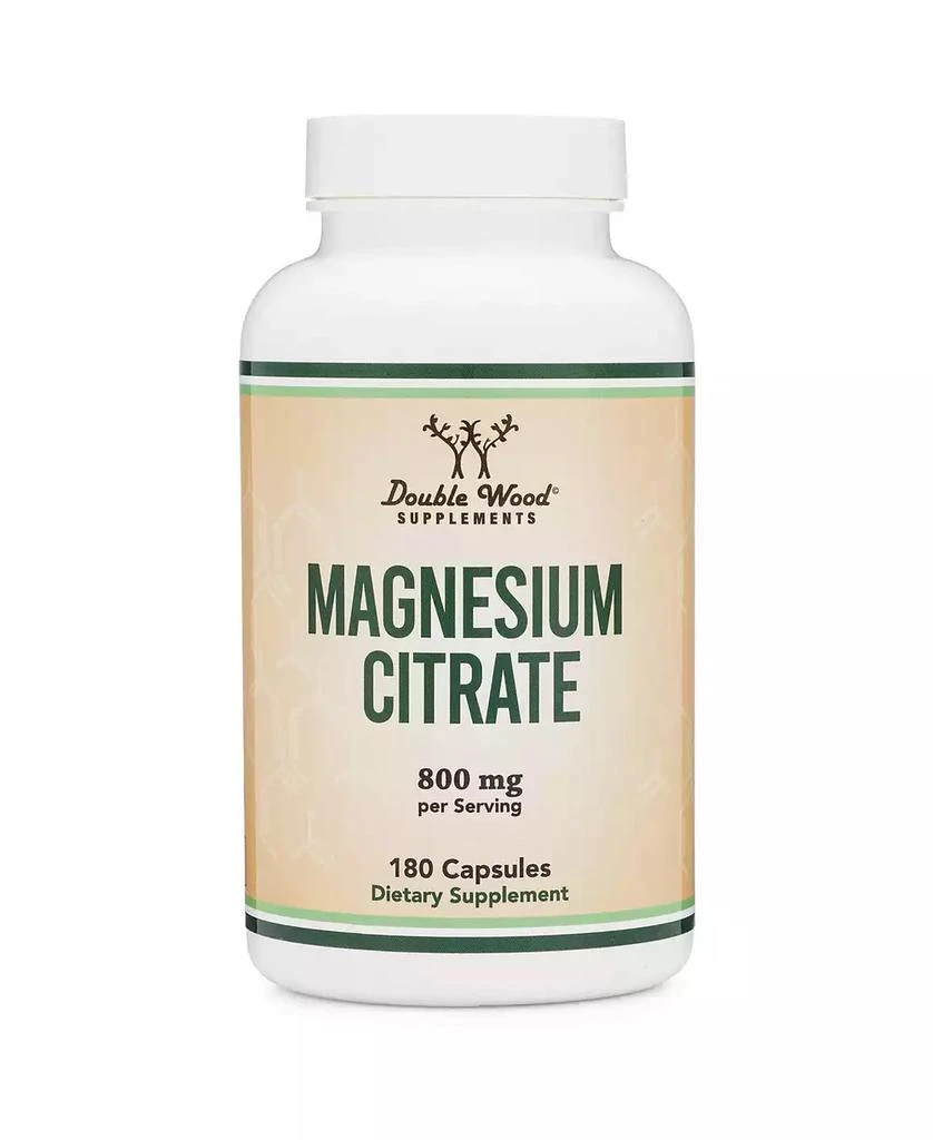 商品Double Wood Supplements|Magnesium Citrate - 180 capsules, 800 mg servings,价格¥150,第1张图片
