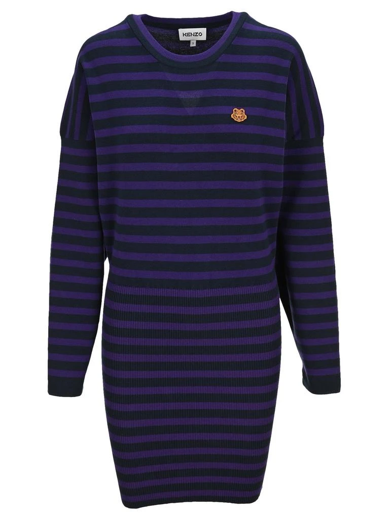 商品Kenzo|Kenzo Logo Patch Striped Mini Dress,价格¥1766,第1张图片