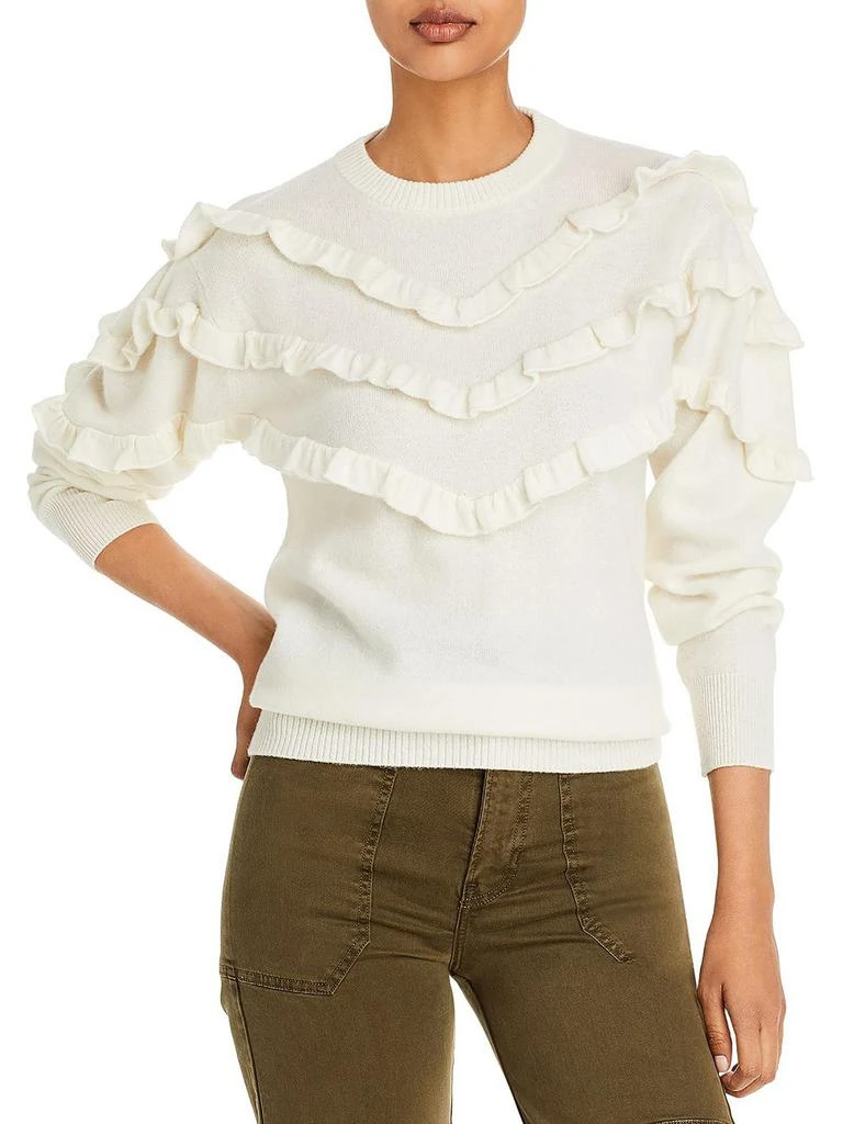 商品AQUA|Womens Cashmere Ribbed Knit Pullover Sweater,价格¥417,第3张图片详细描述