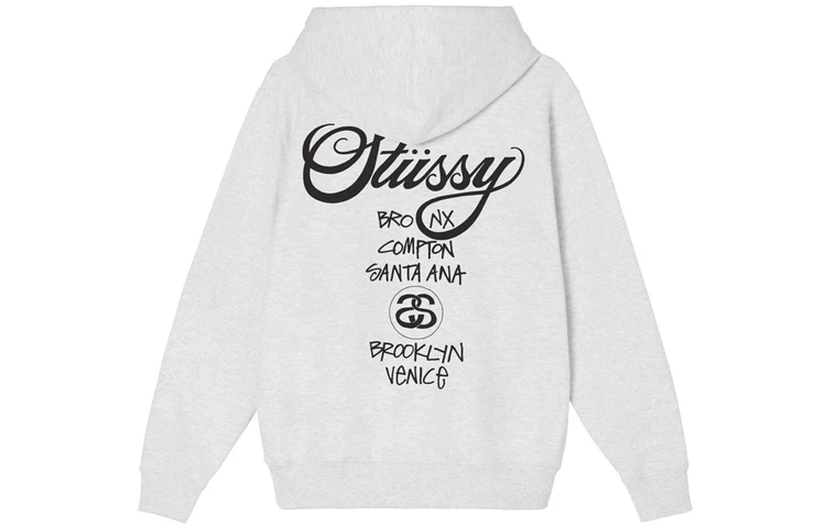 商品[国内直发] STUSSY|世界巡游系列 World Tour Hoodie Logo连帽卫衣 男女同款,价格¥1245,第5张图片详细描述