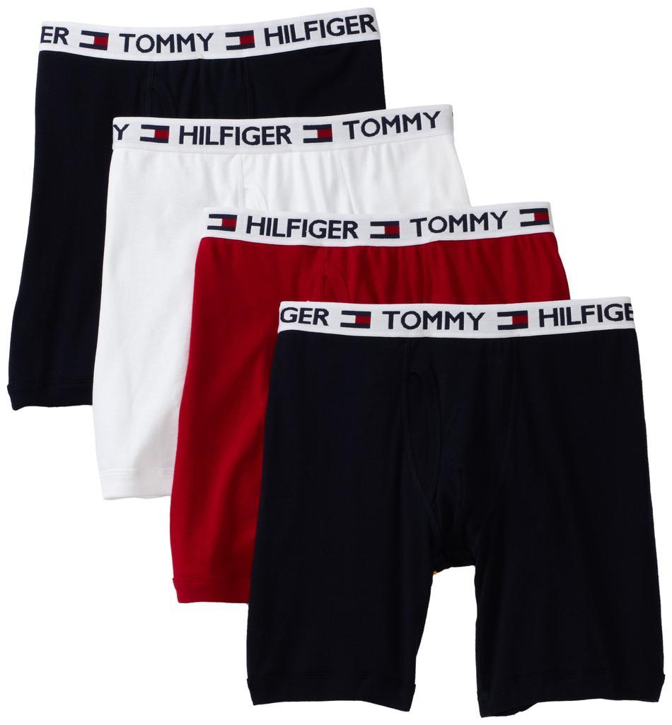 商品Tommy Hilfiger|Tommy Hilfiger Men's Underwear Cotton Classics 4-Pack Boxer Brief-Amazon Exclusive,价格¥202-¥658,第1张图片