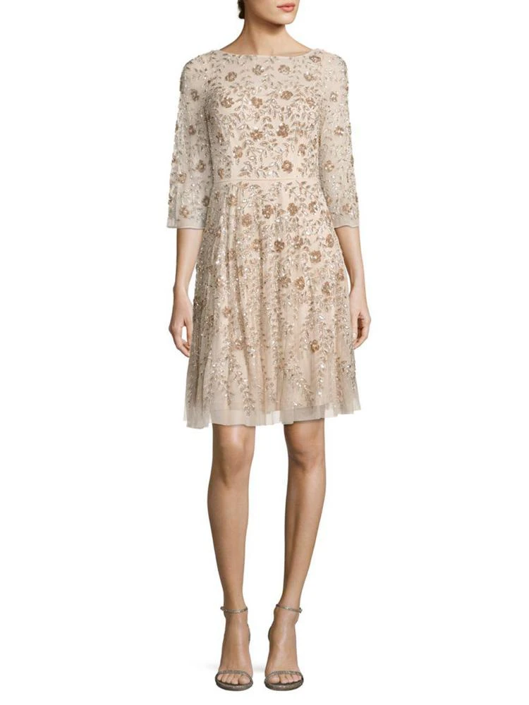 商品Aidan Mattox|Beaded Cocktail Dress,价格¥1254,第1张图片