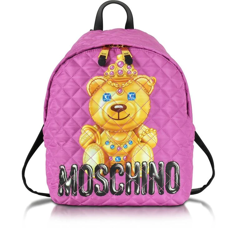 商品Moschino|玩具熊粉红色绗缝尼龙背包,价格¥2183,第1张图片