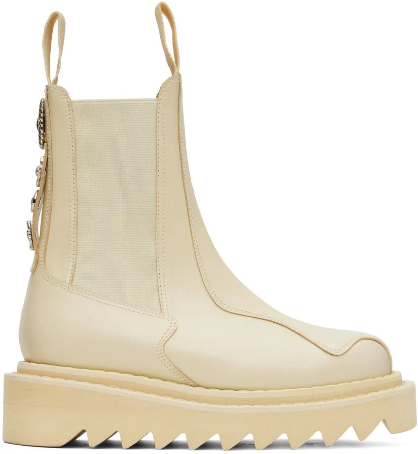 商品Toga Pulla|SSENSE Exclusive Beige Platform Chelsea Boots,价格¥4172,第1张图片