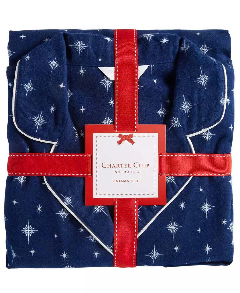 商品Charter Club|Printed Cotton Flannel Packaged Pajama Set, Created for Macy's,价格¥115,第4张图片详细描述