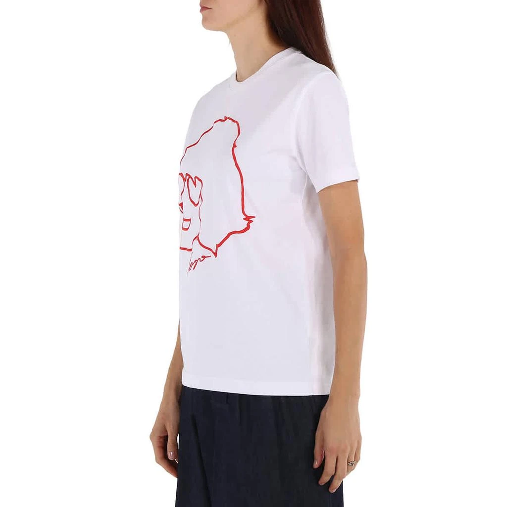 商品Kenzo|Ladies Tribute Logo Cotton T-shirt In White,价格¥274,第3张图片详细描述