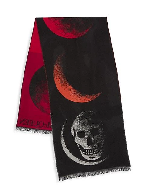 商品Alexander McQueen|Eclipsed Skull Wool Scarf,价格¥1143,第4张图片详细描述