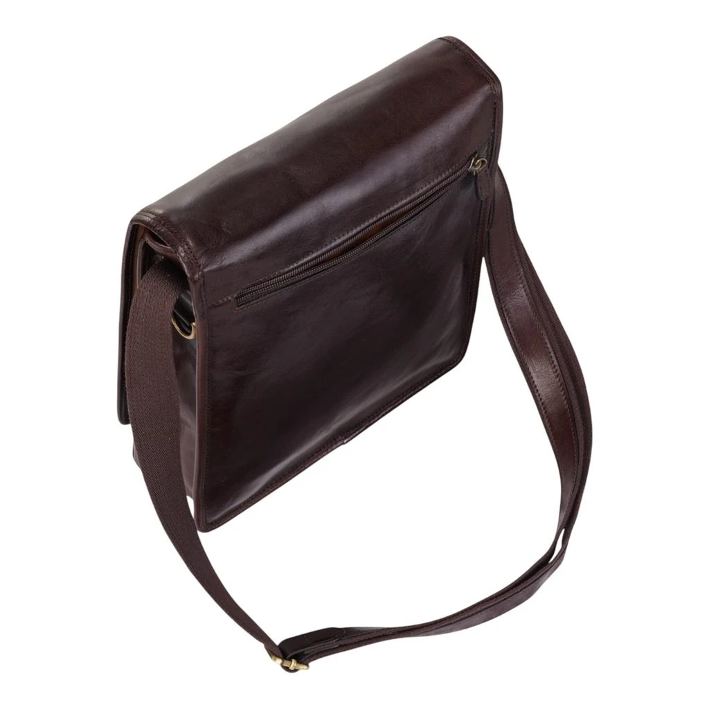 商品Infinity Leather|Leather Vintage Brown Messenger Shoulder Crossbody Travel Business Bag - Ranger,价格¥1056,�第5张图片详细描述