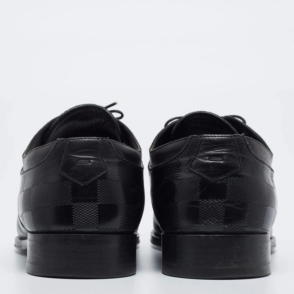 商品[二手商品] Louis Vuitton|Louis Vuitton Black Damier Embossed Leather Lace-Up Derby Size 43,价格¥2625,第5张图片详细描述