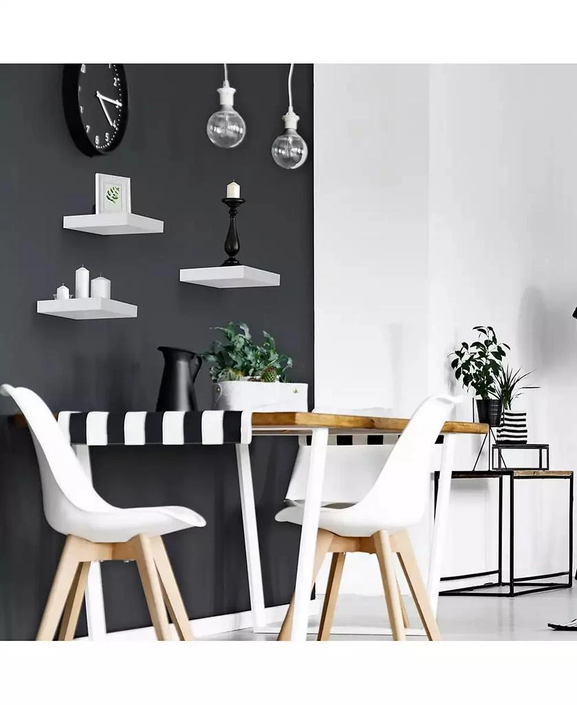 商品Sorbus|White Floating Square Shelves,价格¥251,第1张图片