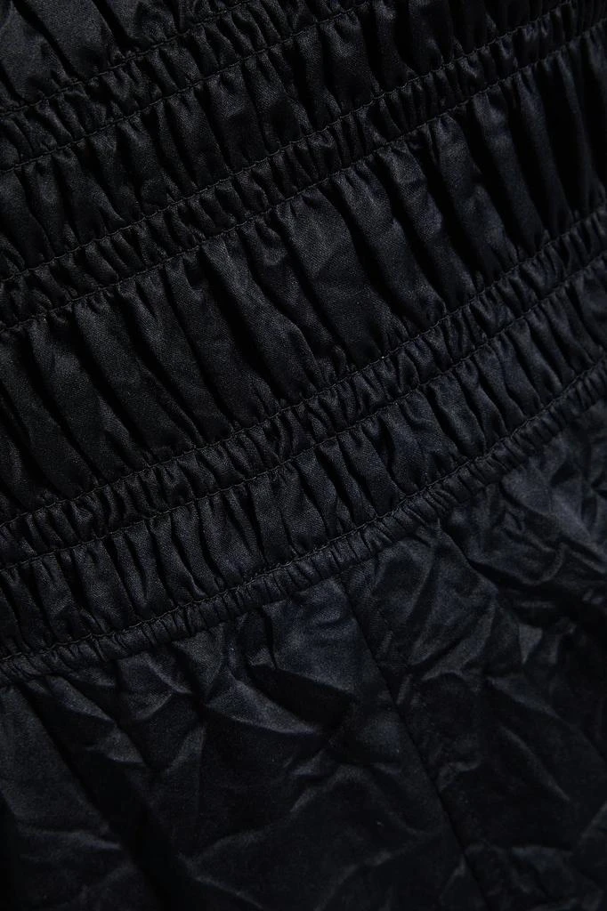 商品Ganni|Shirred crinkled-satin wide-leg jumpsuit,价格¥426,第4张图片详细描述