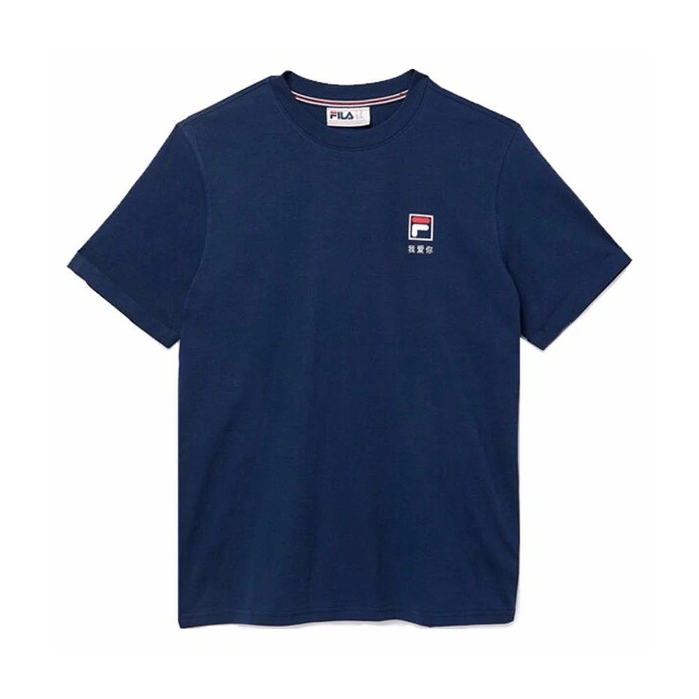 商品[国内直发] Fila|FILA 蓝色男士T恤 LM037852-410,价格¥105,第1张图片