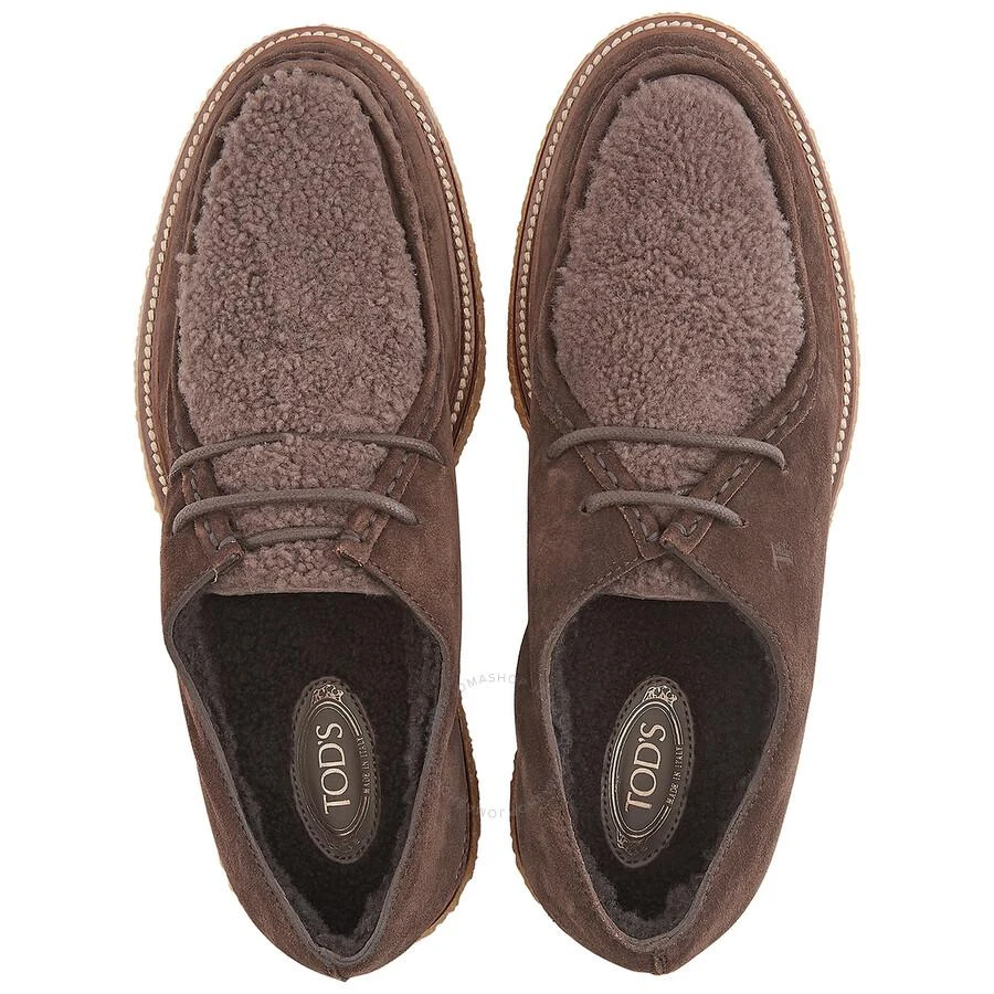 商品Tod's|Men's Chocolate Suede Lace-Up Boots,价格¥1482,第3张图片详细描述