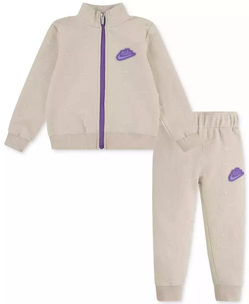 商品NIKE|Toddler Girls New Impression Swoosh-Pattern Tracksuit Jacket & Pants, 2 Piece Set,价格¥270,第1张图片