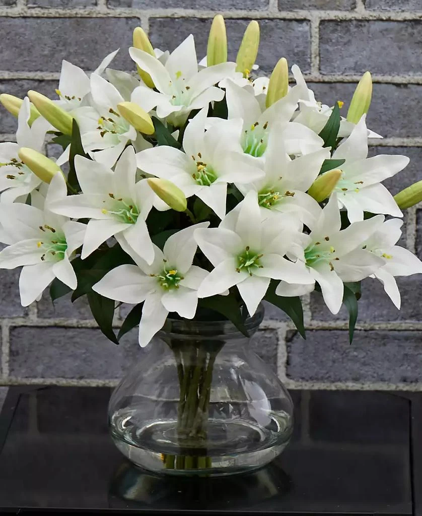 商品NEARLY NATURAL|16"H Lily Silk Arrangement,价格¥906,第4张图片详细描述