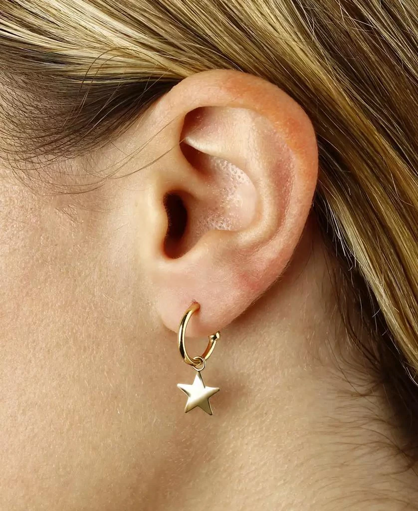 商品Macy's|Dangle Star Hoop Earrings in 14k Yellow Gold,价格¥1869,第2张图片详细描述