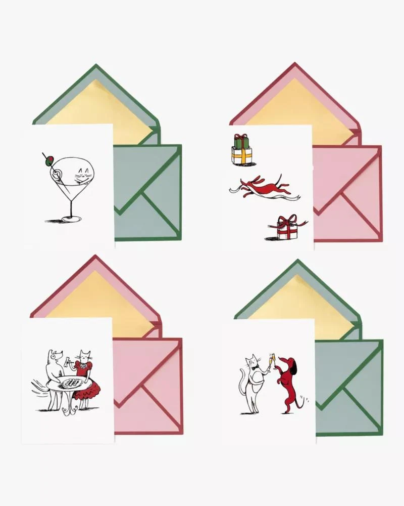 商品Kate Spade|Holiday Party Assorted Holiday Cards Set,价格¥135,第1张图片