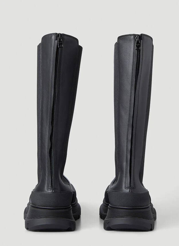 商品Alexander McQueen|Tread Slick Mid Calf Boots in Black,价格¥4114,第4张图片详细描述