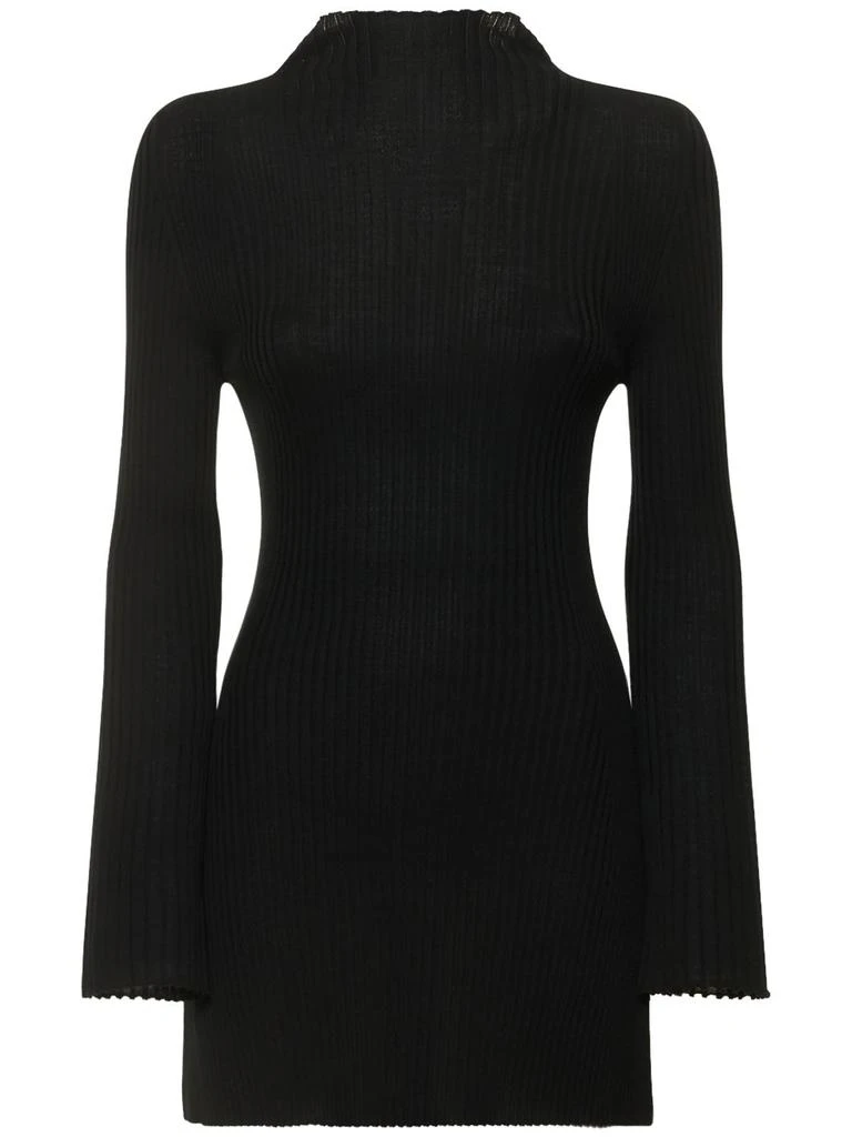 商品Wolford|Wool Ribbed Knit Long Sleeve Top,价格¥3368,第1张图片