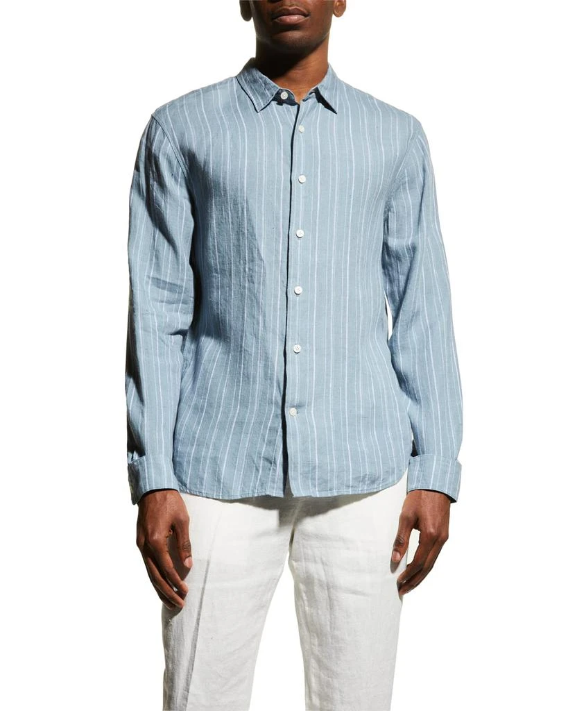 商品Vince|Men's Uneven Stripe Sport Shirt,价格¥728,第1张图片