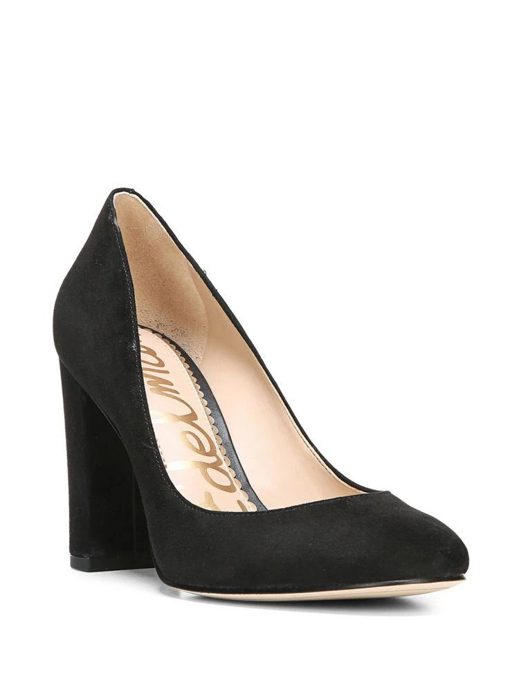 商品Sam Edelman|Stillson Embellished Block Heel Suede Pumps,价格¥272,第1张图片