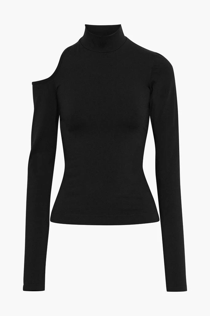 商品Helmut Lang|Cutout stretch-jersey turtleneck top,价格¥727,第3张图片详细描述