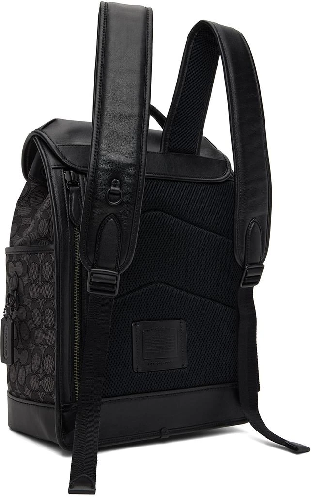 商品Coach|Black League Flap Backpack,价格¥2660,第3张图片详细描述