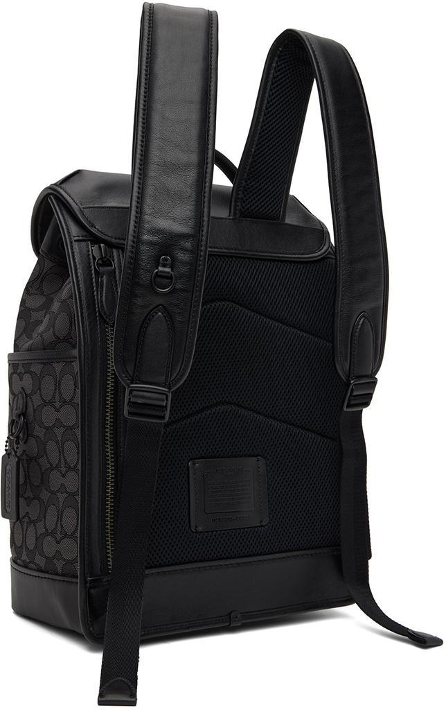 商品Coach|Black League Flap Backpack,价格¥4743,第5张图片详细描述