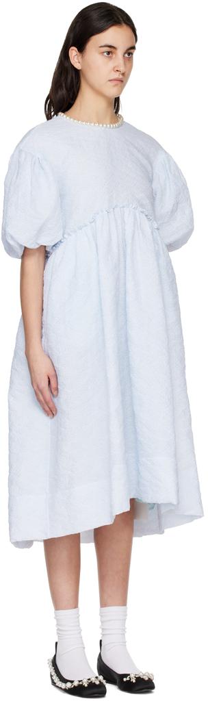 Blue Embellished Midi Dress商品第2张图片规格展示
