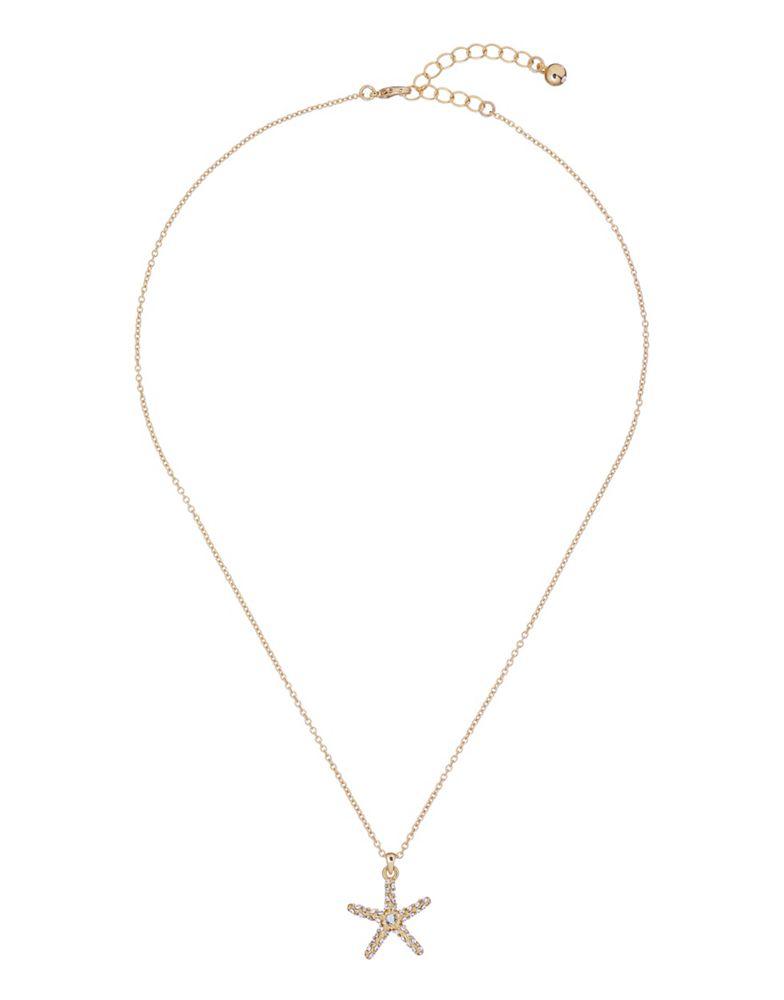 Ted Baker Starrei starfish pendant necklace in gold商品第3张图片规格展示