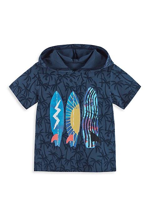 Baby Boy's Palms Surfboard Hooded T-Shirt Set & Shorts Set商品第3张图片规格展示