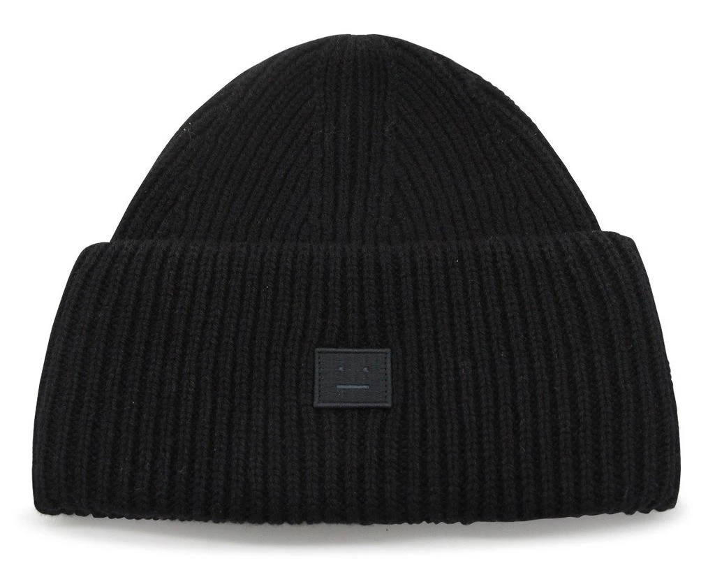 商品Acne Studios|Acne Studios Logo Patch Ribbed Beanie,价格¥1089,第1张图片