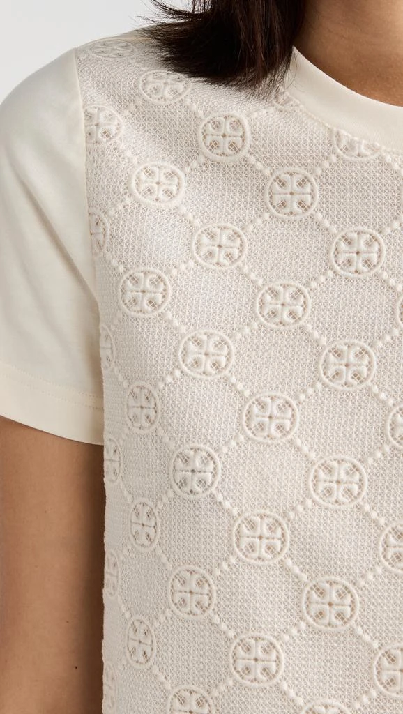 商品Tory Burch|徽标蕾丝 T 恤连衣裙,价格¥2790,第5张图片详细描述