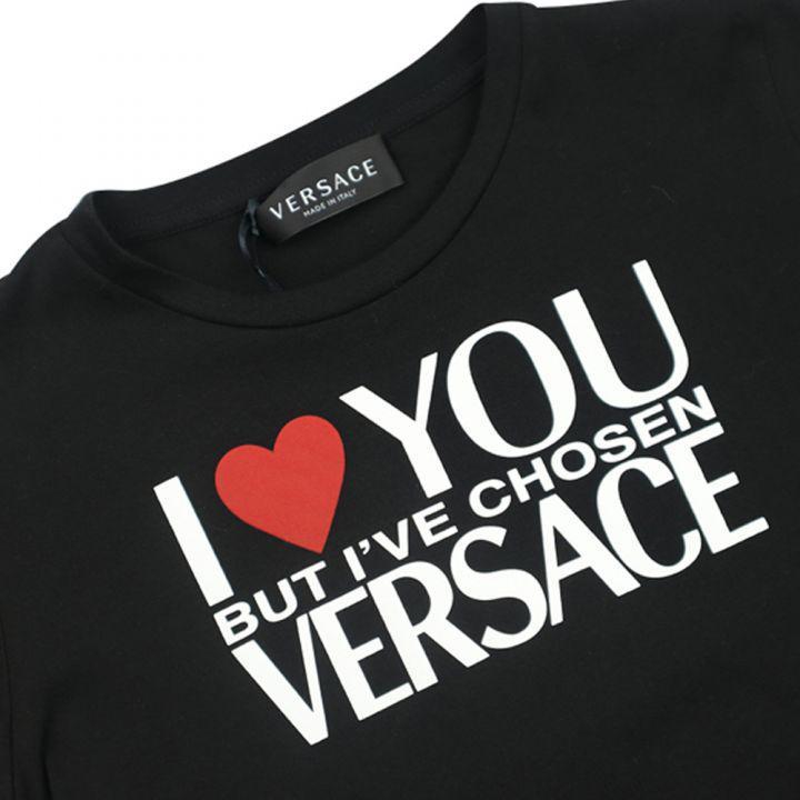 商品Versace|Black Large Logo Short Sleeve T Shirt,价格¥832-¥920,第4张图片详细描述