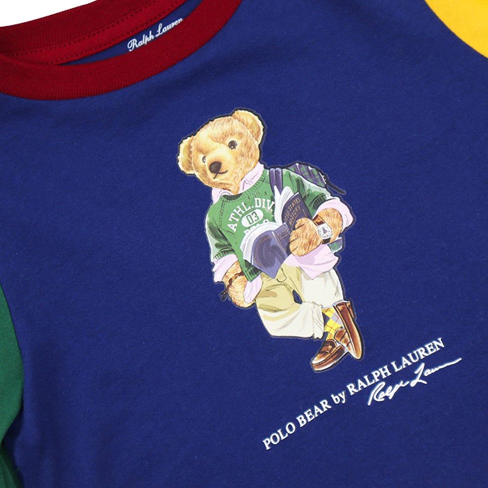 Multicoloured Polo Bear Motif Long Sleeve T Shirt & Joggers Set商品第2张图片规格展示