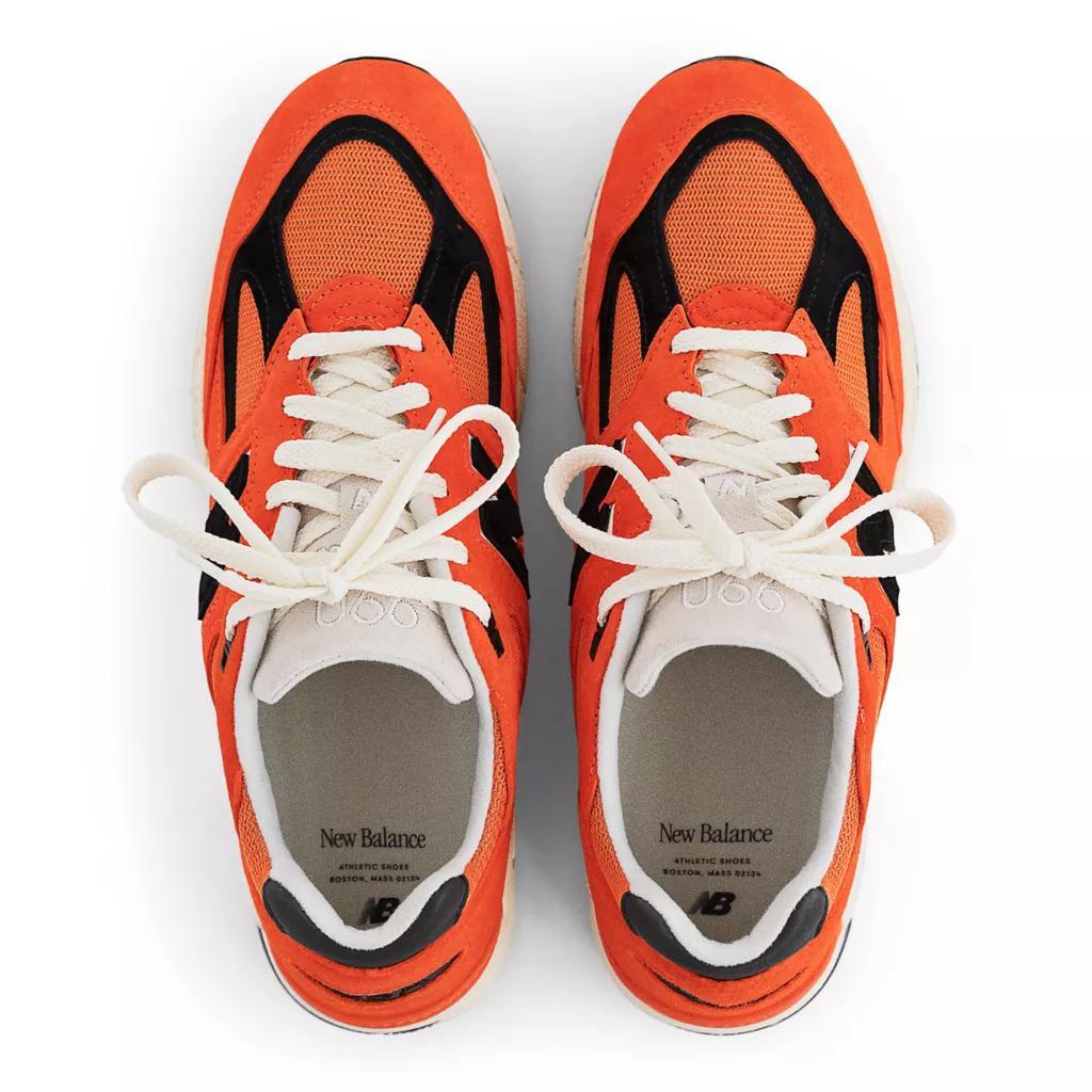 商品New Balance|男款 新百伦 美产 990v2 休闲鞋 美产 橙黑色,价格¥1431,第5张图片详细描述
