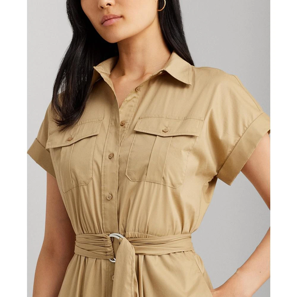 商品Ralph Lauren|Women's Belted Cotton-Blend Shirtdress,价格¥1441,第4张图片详细描述
