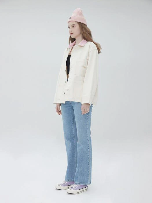 商品MUDIDI|Collar Block Denim Jacket 003,价格¥1947,第2张图片详细描述