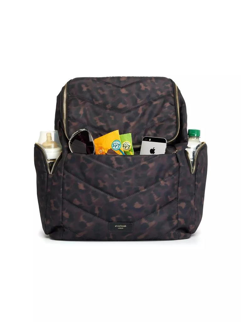 商品Storksak|Alyssa Leopard Print Convertible Padded Diaper Backpack,价格¥898,第5张图片详细描述