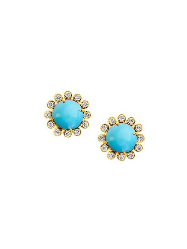 商品Gabi Rielle|Color Forward 14K Gold Vermeil & Beaded Stud Earrings,价格¥435,第1张图片