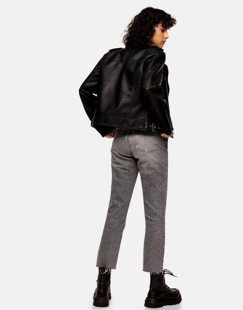 商品Topshop|Topshop straight jeans in grey,价格¥187,第4张图片详细描述