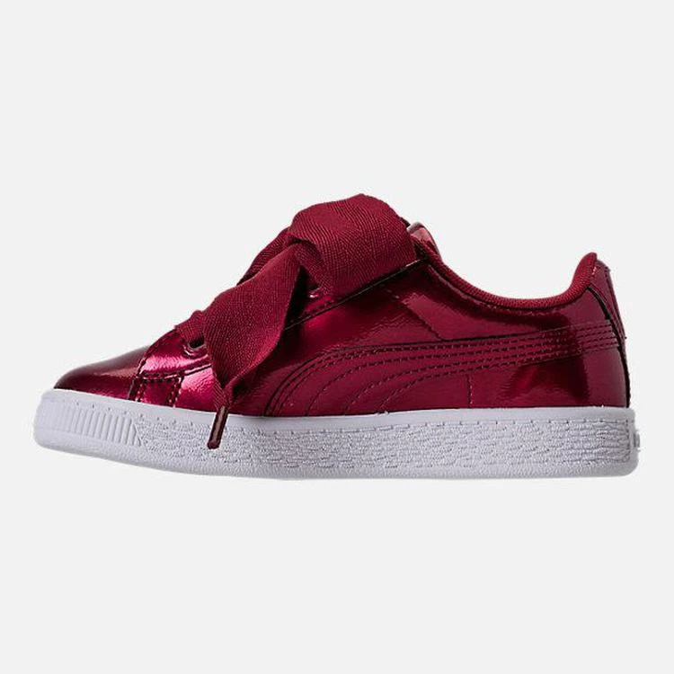 商品Puma|Girls' Little Kids' Puma Basket Heart Glam Casual Shoes,价格¥195,第4张图片详细描述