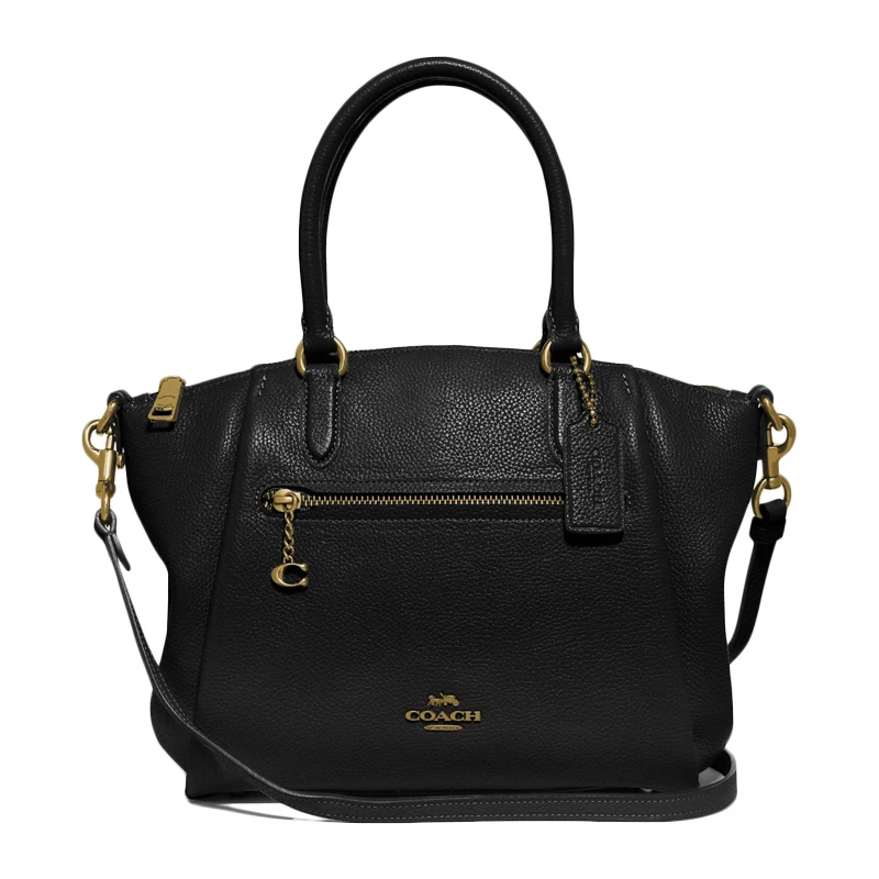 商品Coach|Coach 蔻驰（专柜）女士黑色Sacoche Elise手提单肩包 79316GDBLK,价格¥1573,第1张图片