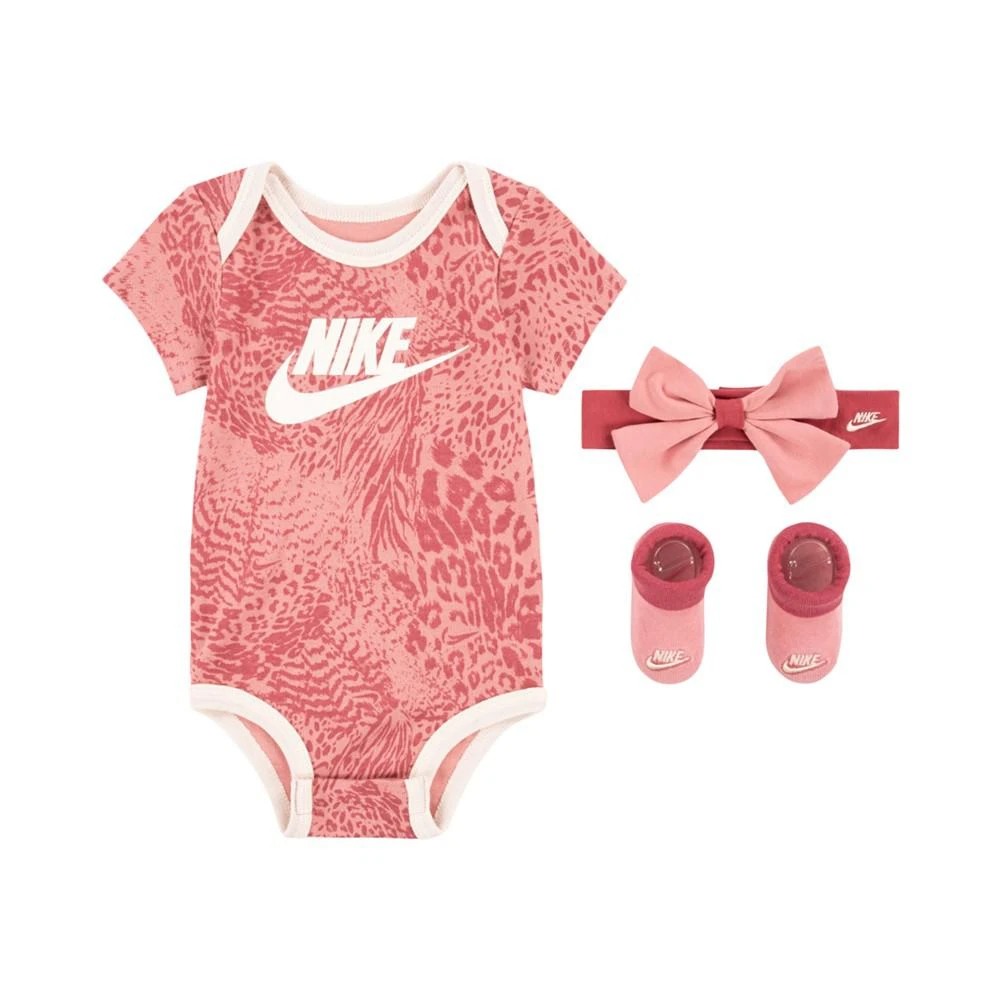 商品NIKE|Baby Girls Bodysuit, Headband and Booties, 3 Piece Set,价格¥222,第1张图片