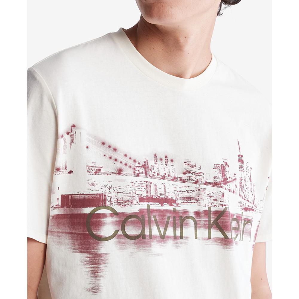 Men's Short-Sleeve NYC Skyline Graphic T-Shirt商品第3张图片规格展示