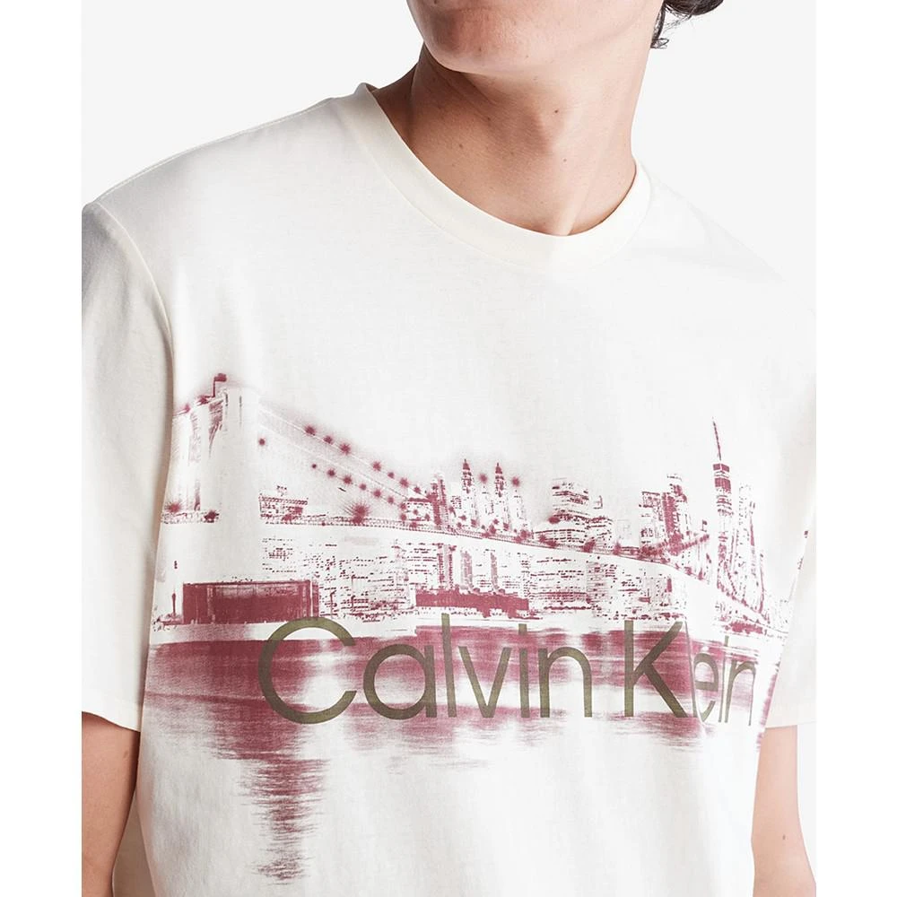 商品Calvin Klein|Men's Short-Sleeve NYC Skyline Graphic T-Shirt,价格¥112,第3张图片详细描述