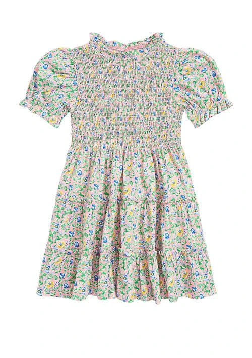 商品Ralph Lauren|Lauren Childrenswear Girls 2 6X Floral Smocked Cotton Jersey Dress,价格¥284,第1张图片