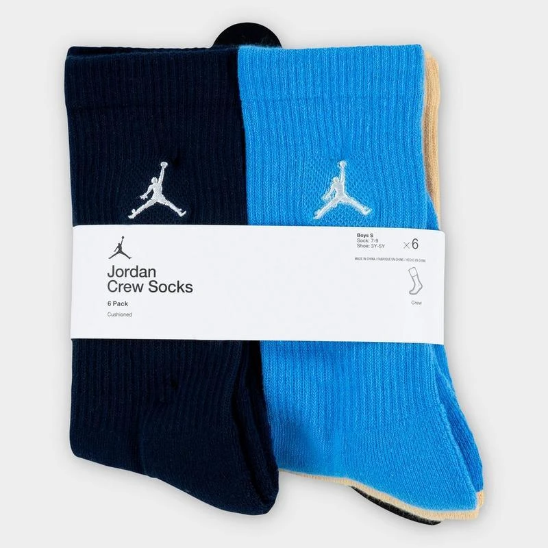 商品Jordan|Youth Jordan Everyday Essentials Crew Socks (6-Pack),价格¥74,第3张图片详细描述