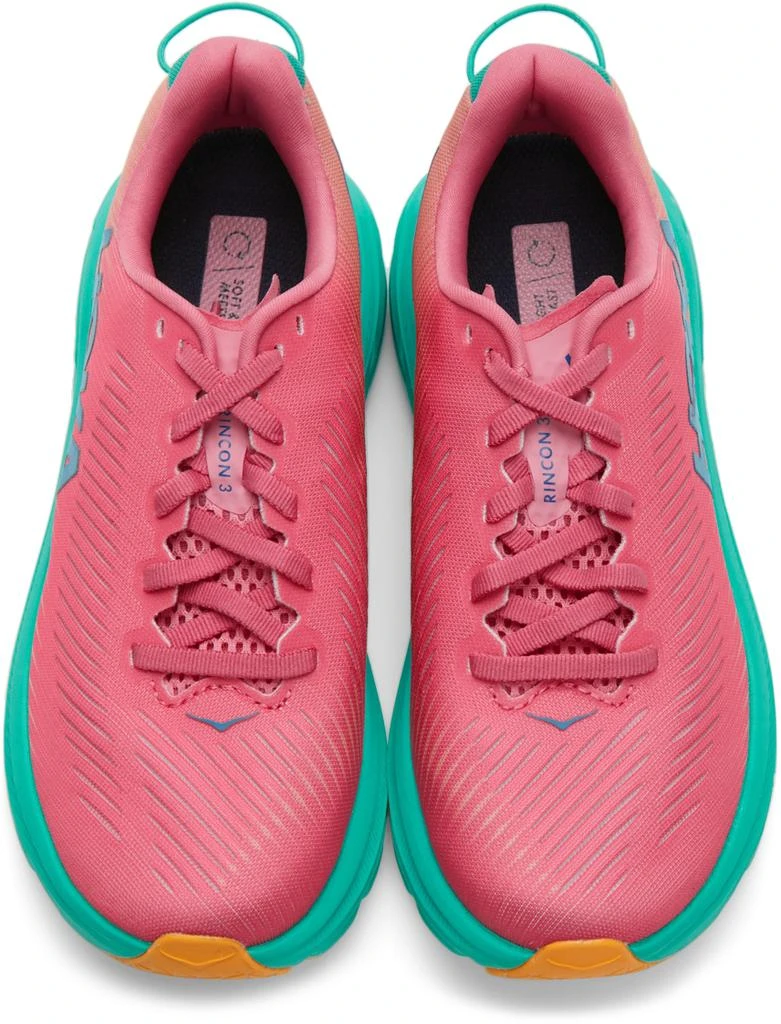 商品Hoka One One|Pink & Green Rincon 3 Sneakers,价格¥952,第5张图片详细描述