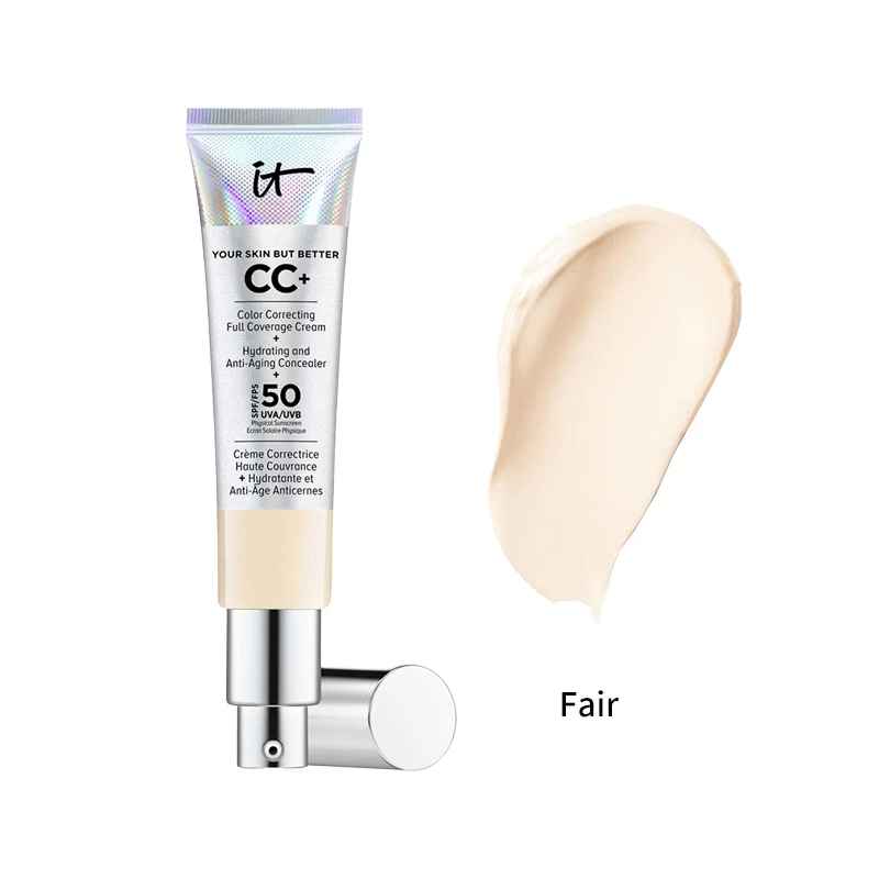 T COSMETICS依科美 经典遮瑕款小银管CC霜粉底液32ml SPF50  保湿遮瑕适合混合肤质 商品